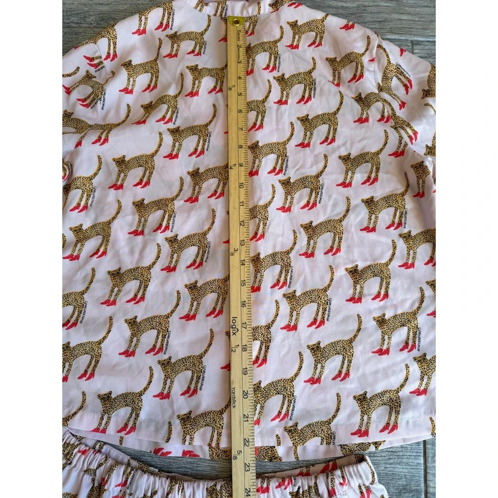 Bouffants & Broken Hearts Pajama Set‎ Medium Leopard Boots RHORI Lounge Shorts